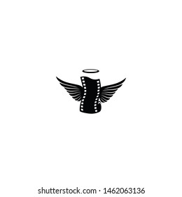 Vector Black White Angel Movie Production