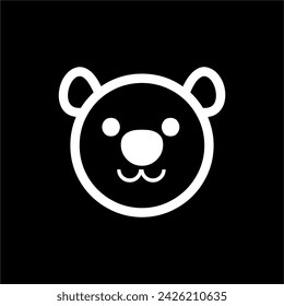 Vector Black And White Animal Head Logo Design