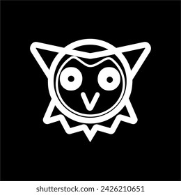 Vector Black And White Animal Head Logo Design