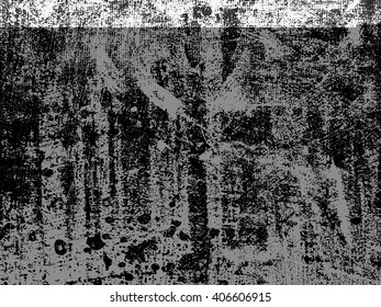 Vector black and white background, grunge texture with elements of destruction and scratches .