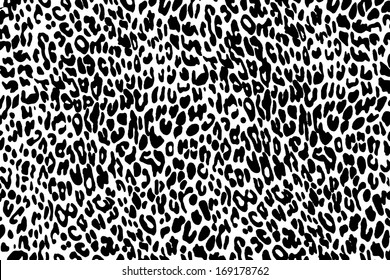 vector black and white background of leopard skin pattern