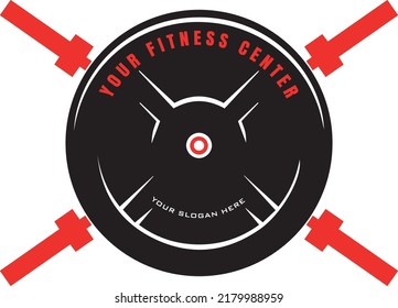 Vector Black and White barbell Plate