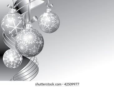Vektorschwarz-weiße weiße weiße Weihnachtskarte