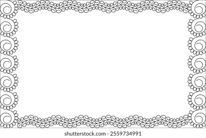 Vector Black and White Boarder designs for Frame and page decoration