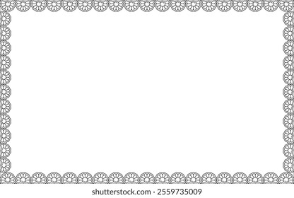 Vector Black and White Boarder designs for Frame and page decoration