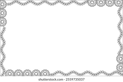 Vector Black and White Boarder designs for Frame and page decoration