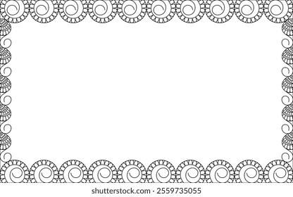 Vector Black and White Boarder designs for Frame and page decoration