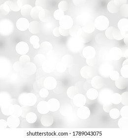 Vector black and white bokeh background.