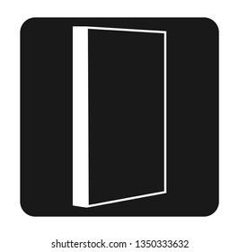 Vector black and white book icon