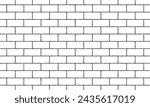 vector black and white brick wall lines texture for background, wallpaper, resources, etc.