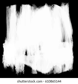 Vector black and white brush stroke frame. Grunge isolated elements. Smoke brushes for your design. Freehand. Ink splash. Acrylic stamp. Vector illustration