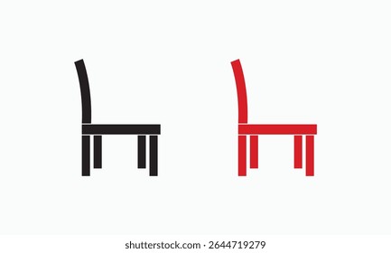 vector black and white chair design.