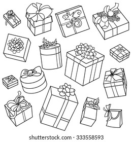 Gift Box Line Vector Stock Vectors, Images & Vector Art | Shutterstock