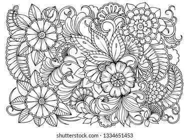 Vector Black White Colorin Page Colouring Stock Vector (Royalty Free ...