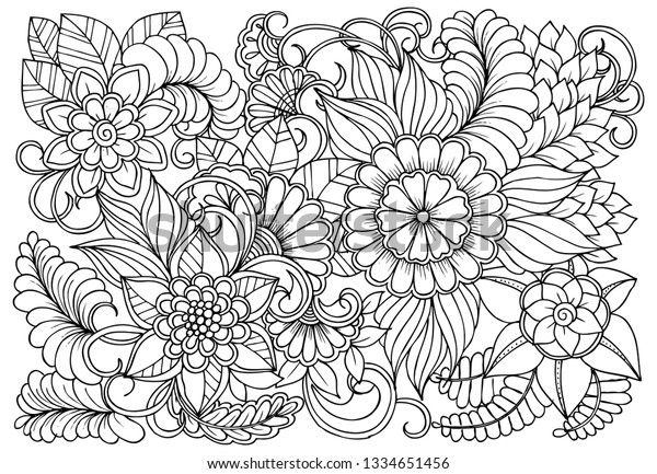 Vector Black White Colorin Page Colouring Stock Vector (Royalty Free ...