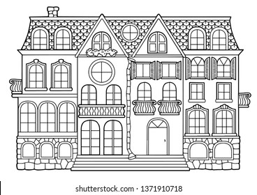 40,084 Coloring Page House Images, Stock Photos & Vectors | Shutterstock