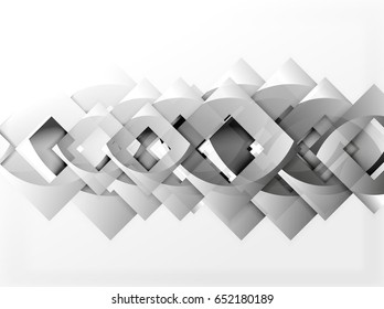 Vector black and white colors square template background design