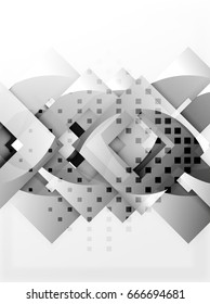 Vector black and white colors square template background design