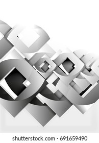 Vector black and white colors square template background design