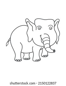 vector black white contour simple illustration of lily Animals