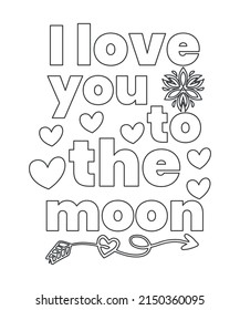 vector black white contour simple illustration of lily Happy mother's day