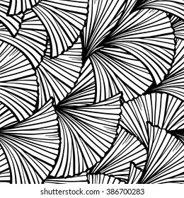 Vector black and white decorative elements seamless pattern. 