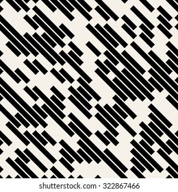 Vector Black and White Diagonal Lines Geometric Seamless Pattern Background,