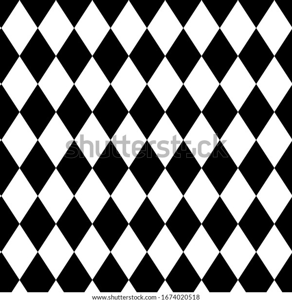 Vector Black White Diamond Tile Pattern Stock Vector (Royalty Free ...