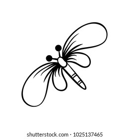 Dragonfly Isolated Vector Silhouette Stock Vector (royalty Free) 371037827