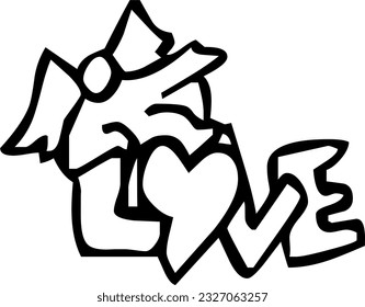 vector black and white drawing image Files