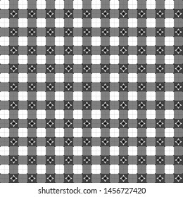 Vector black white flower with scoth  for fabric pattern