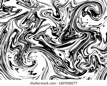 Vector black and white fluid abstract background