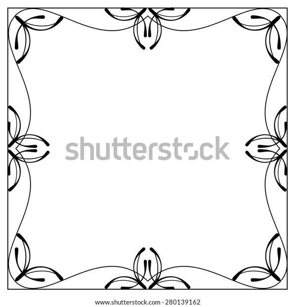 Vector Black White Frame Stock Vector (Royalty Free) 280139162