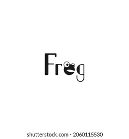 Vektorlogo für schwarz-weißer Frosch