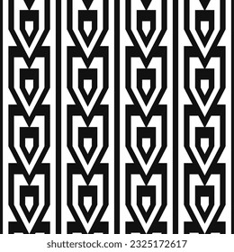 Vektorgrafik-Muster in Schwarz-Weiß-Geometrie, nahtlos