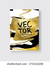 Plantillas de diseño en blanco y dorado para folletos, volantes, tecnologías móviles, aplicaciones, servicios en línea, emblemas tipográficos, logotipos, banners e infográficos. Fondo abstracto de oro.