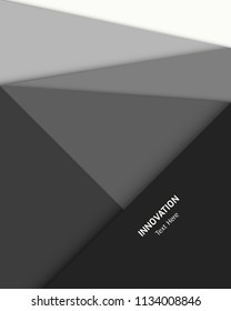 vector black and white gradient paper style background for brochure banner or publication