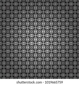 Vector black, white and gray seamless background pattern with rhombuses.