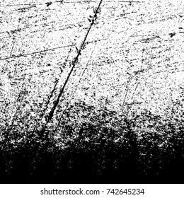 Vector black and white grunge background from stains and cracks