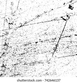 Vector black and white grunge background from stains and cracks