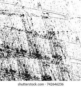 Vector black and white grunge background from stains and cracks