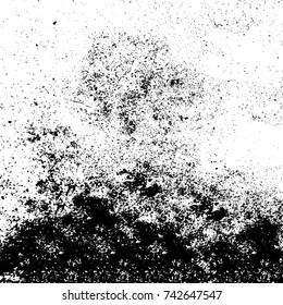 Vector black and white grunge background from stains and cracks