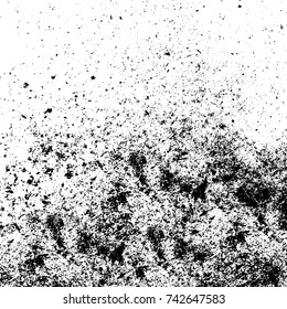 Vector black and white grunge background from stains and cracks