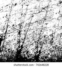 Vector black and white grunge background from stains and cracks