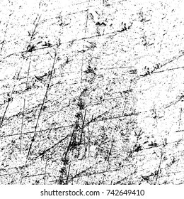 Vector black and white grunge background from stains and cracks