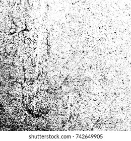 Vector black and white grunge background from stains and cracks