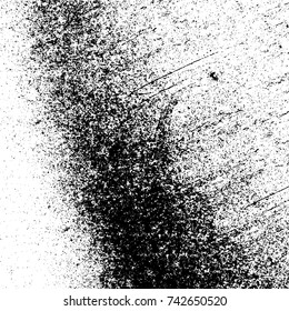 Vector black and white grunge background from stains and cracks