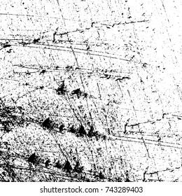 Vector black and white grunge background from stains and cracks