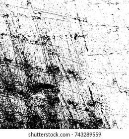 Vector black and white grunge background from stains and cracks