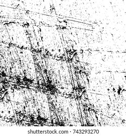 Vector black and white grunge background from stains and cracks